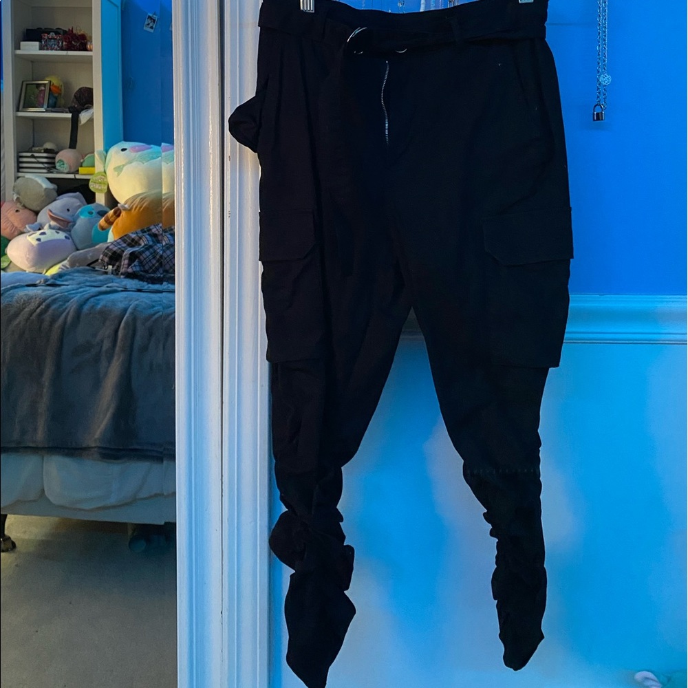 Black Cargo Pants Stylish Fitted